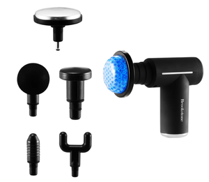 lot 403 image: Brookstone Cordless Hot and Cold Percussion Deep Tissue Massager Gun, 6 Intensity Levels