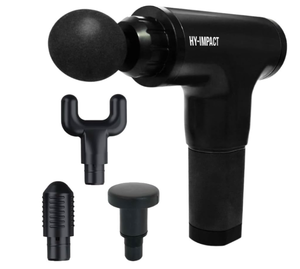 lot 353 image: HY IMPACT Cordless Muscle Massager  Professional Massage Gun with Four Interchangeable Massaging Heads