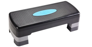 lot 629 image: Athletic Works 3-Level Aerobic Step Deck, Adjustable to 4-6-8 Heights, BlackGrayBlue