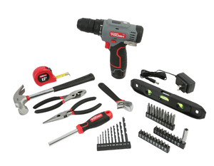 lot 636 image: Hyper Tough 12V Max Lithium-Ion Cordless 38-inch Drill Driver 50-Piece Project Kit and 1.5Ah Battery, 99312