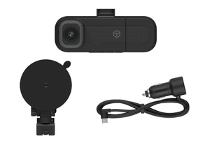 lot 641 image: YADA Roadcam Dual Two-Way Recording Dash Cam with 1080p Front and Interior Cabin View, Smart G-sensor, Wi-Fi App Compatible