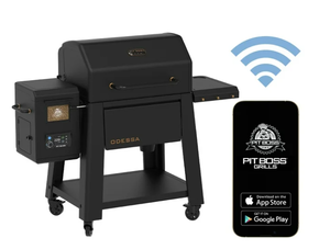 lot 46 image: Pit Boss Odessa 1250 Sq in Wood Pellet Grill and Smoker with Wi-Fi and Bluetooth  Onyx Edition