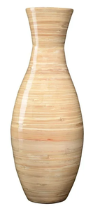 lot 155 image: Villacera Handcrafted 20-Inch-Tall Sustainable Bamboo Floor Vase