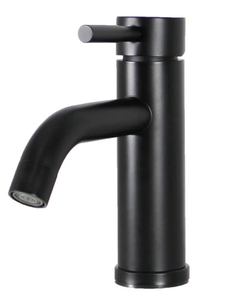 lot 168 image: Better Homes & Gardens Elmont Single Handle Bathroom, Matte Black, Push Pop-up, Bathroom Faucet