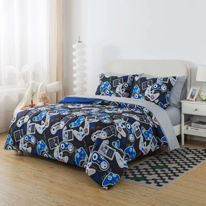 lot 192 image: 7PCS Full Size Your Zone Glow-in-the-Dark Game Bedding Set for Kids