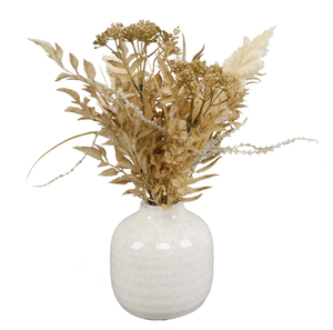 lot 254 image: LOT OF 4 Better Homes & Gardens 12 Artificial Dried Mixed Floral Arrangement in Ceramic Vase