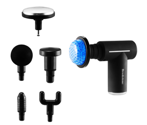 lot 282 image: Brookstone Cordless Hot and Cold Percussion Deep Tissue Massager Gun, 6 Intensity Levels