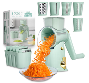 lot 288 image: LOT OF 2 COOK WITH COLOR Rotary Counter Cheese Grater Suction Base with Hand Crank