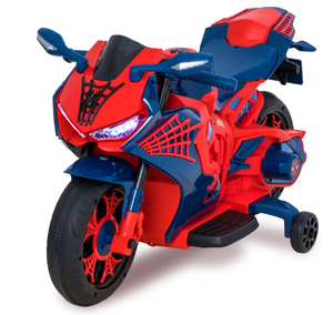 lot 651 image: 6V Spiderman Motorcycle, Battery Ride on Toy, for Kids, Ages 3