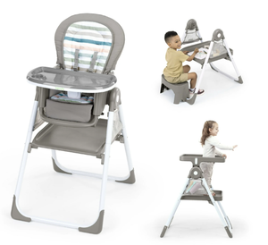 lot 675 image: Ingenuity Proper Positioner Create Up Multi-Mode Folding High Chair,  Ages 0 Months to 5 Years