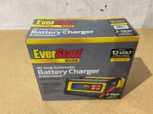 lot 256 image: EverStart Maxx 40 Amp Battery Charger and Maintainer (BC40BE)