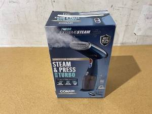 lot 289 image: Conair Handheld Garment Steamer for Clothes, Turbo ExtremeSteam 1550W