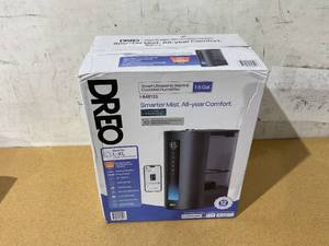 lot 298 image: DREO 1.6 Gal Smart CoolWarm mist Humidifier, Black, 60 Hour Runtime, with accurate Sensor and indicator light