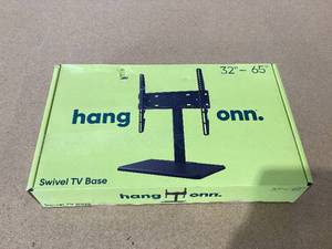 lot 682 image: Onn. Swivel TV Base for 32 to 65 TVs