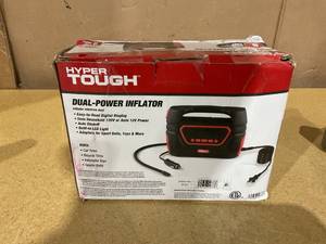 lot 211 image: Hyper Tough Dual Power Digital Inflator for P19565R15 Car Tire Car-DC 12V or Home-AC 120V