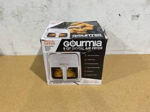 lot 717 image: Gourmia 8-Quart Digital Window Air Fryer, with 8 One-Touch Functions