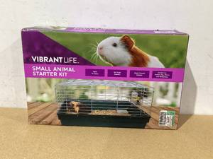 lot 696 image: Vibrant Life Small Animal Starter Kit with Water Bottle and Food Dish