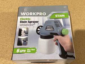 lot 701 image: WorkPro 6GPH Electric Paint Sprayer with 0.8mm Nozzle, 120 Volt, Model 2237
