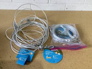 lot 486 image: LOT OF 2 Vibrant Life Vinyl-Covered Trolley Cable Tie-Out for Dogs, x-Large, 60 with 10 Runner