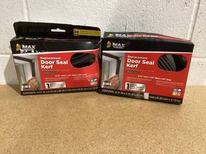 lot 494 image: LOT OF 2 Duck Brand .25 in. Thick Max Strength Replacement Door Seal, Brown Weather StrippingLOT OF