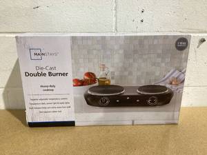 lot 507 image: Mainstays Double Burner, 1800 W, Black Electric Cooktop
