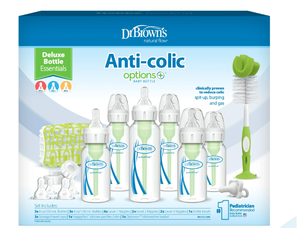 lot 297 image: Dr. Browns Natural Flow Anti-Colic Options Deluxe Bottle Essentials Gift Set, BPA Free, 0m