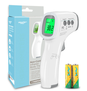 lot 302 image: Equate Infrared No Touch Forehead Body Thermometer,1-second, 3-color backlight