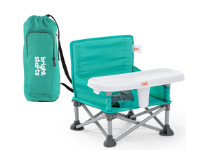 lot 508 image: Bright Starts Pop N Sit Portable Booster, IndoorOutdoor Use, Floor Seat with Feeding Tray, Teal, 6 Mos - 3 Yrs