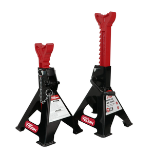 lot 686 image: Hyper Tough 3 Ton Steel Jack Stands with Safety Pins, Lifting Range 11-1316 to 17-716