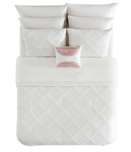 lot 468 image: Mainstays Cream 10 Piece Bed in a Bag Comforter Set for Men and Women, Queen