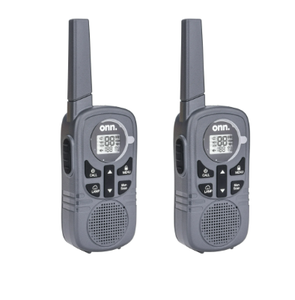 lot 477 image: LOT OF 3 Onn. 16 Miles Walkie Talkies 2 pack with Two Way Radios, LED Light, 121 privacy Channels