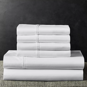 lot 721 image: 6PCS Queen Size Members Mark Hotel Premier Collection 700-Thread-Count Striped Egyptian Cotton Sheet Set