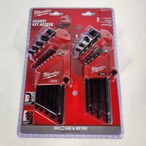New Milwaukee Easiest Key Access HEX SAE & Metric 2 Piece 48-22-2187