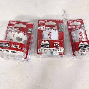 Lot Of Three New Hole Dozers 1 3/4" 49-50-0102 1 7/16" 49-56-0077  And 1" 49-56-0043