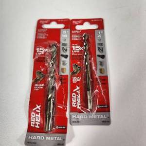 lot 26 image: Lot Of Two Milwaukee Cobalt Drill Bits Damaged Packages 48-89-2317 516 And 48-89-2316 14