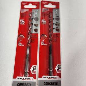 lot 29 image: Lot Of Two New Milwaukee Concrete Drill Bits 48-20-9011 14 Carbide Hammer Drill Bits