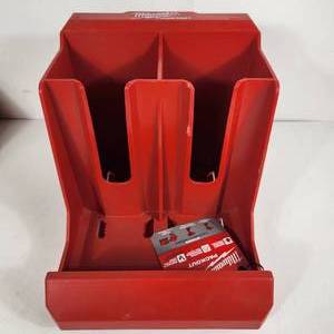 lot 37 image: Milwaukee Packout Tool Station 48-22-8343 Most Secure Mounting quick Access Tool Slots Impact Resistant Body New Slight Damage See Pictures