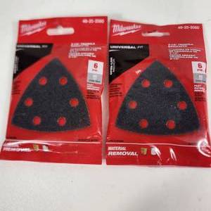 lot 47 image: Lot Of Two 6 Packs 3 12 Triangle Sandpaper 49-25-2080
