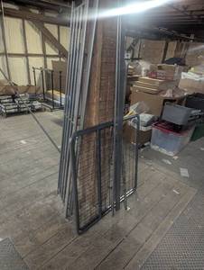 lot 22 image: Ikea Metal Frame Bunk Bed - With Mattress and Ladder - No Hardware