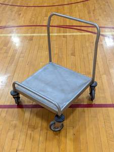 Stainless Steel Food Grade Cart - 21.5" x 21.5" Platform with Handle on 5" Heavy Duty Casters