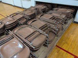 20 - Folding Chairs made from Steel - Bidding on 20 Units