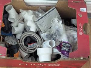 lot 81 image: Box Full of Misalliance Plumbing fittings and pieces
