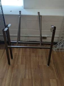 lot 84 image: Pair of Heavy Duty Table Legs with Braces