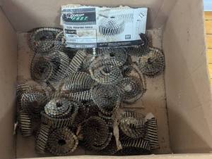 lot 98 image: Box of Coil Roofing Nails