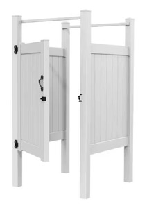 lot 11 image: LIQUID SUNSHINE OUTDOOR PRODUCTS 4 ft. x 4ft. Vinyl Outdoor Shower Enclosure