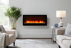 lot 5 image: HOME DECORATORS COLLECTION 42 in. Wall Mount Electric Fireplace in Black