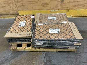 lot 6 image: STYLEWELL Lot of 16- 18 x 30 Panama Embossed Coir Mats