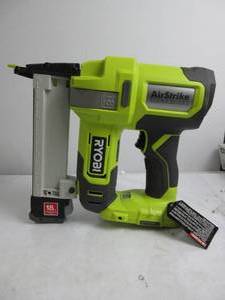 lot 11 image: RYOBI ONE 18-Gauge Cordless AirStrike Narrow Crown Stapler P361 Green TESTED, WORKS, SLIGHTLY USED
