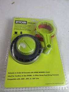 lot 33 image: RYOBI AC053N1BFH Reel Easy Bump Feed String Head with Speed Winder OPEN BOX, LIKE NEW