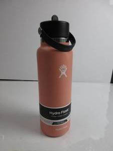 lot 51 image: HYDRO FLASK 40 oz. Mouth Bottle with Straw Lid DENTED, USED